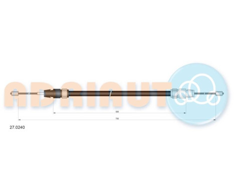 Pull cable, parking brake