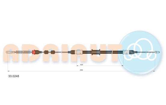 Pull cable, parking brake