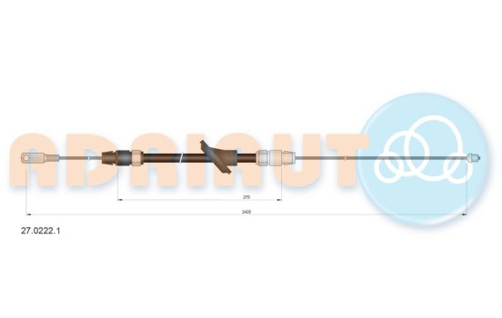 Pull cable, parking brake