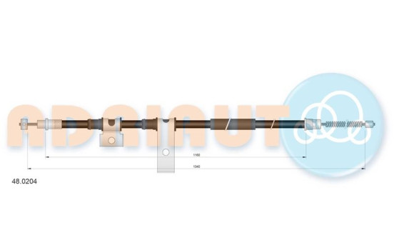 Pull cable, parking brake