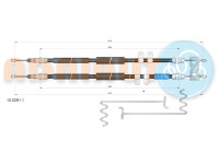 Pull cable, parking brake