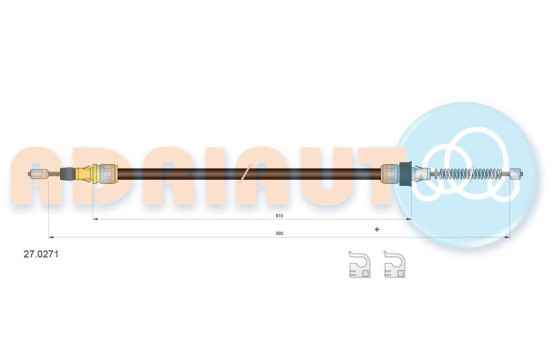 Pull cable, parking brake