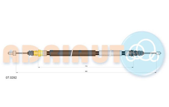 Pull cable, parking brake