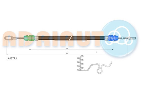 Pull cable, parking brake