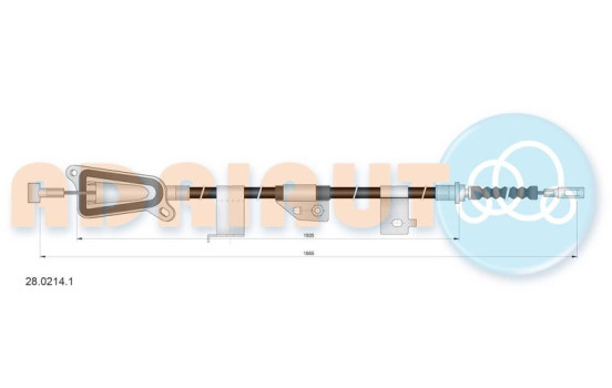 Pull cable, parking brake