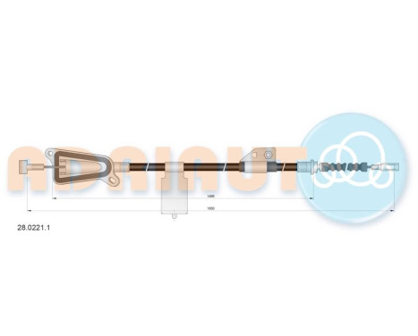 Pull cable, parking brake