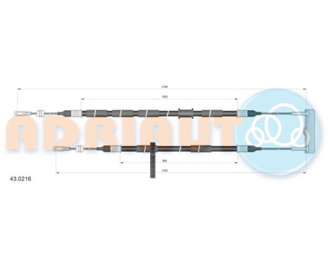 Pull cable, parking brake