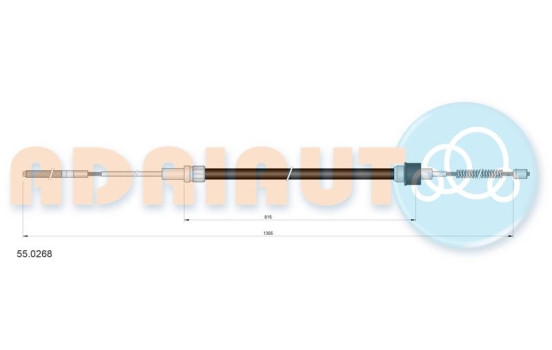 Pull cable, parking brake