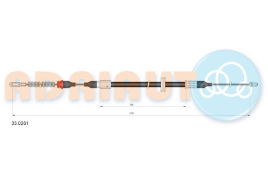 Pull cable, parking brake