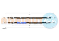 Pull cable, parking brake