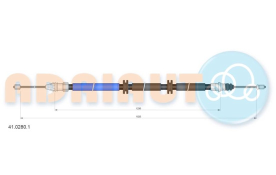 Pull cable, parking brake