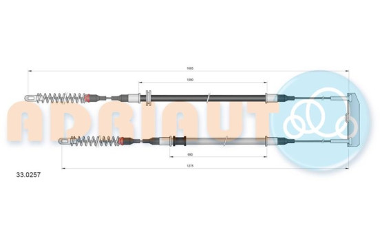 Pull cable, parking brake