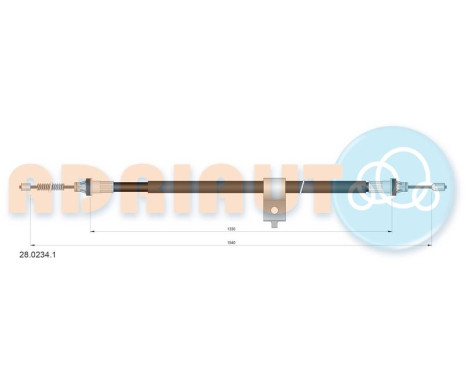 Pull cable, parking brake