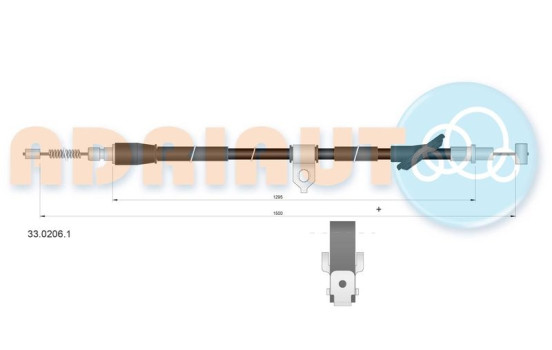 Pull cable, parking brake