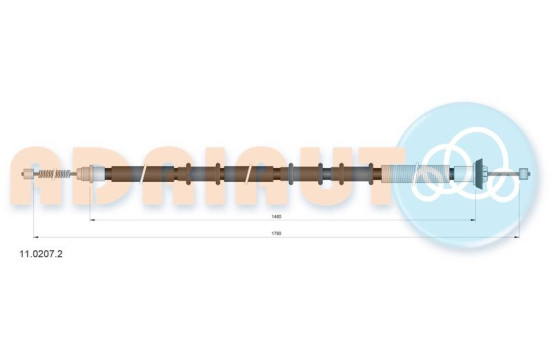 Pull cable, parking brake