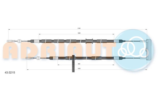 Pull cable, parking brake