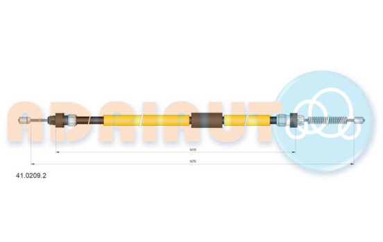 Pull cable, parking brake