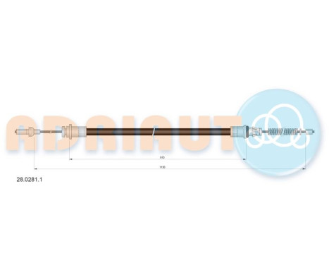 Pull cable, parking brake
