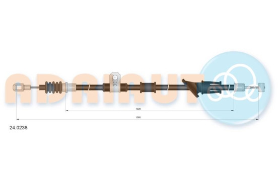 Pull cable, parking brake