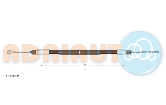 Pull cable, parking brake