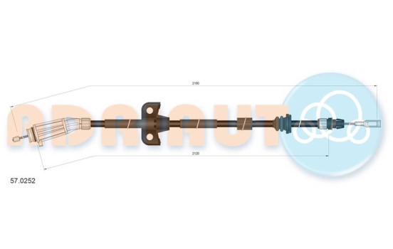Pull cable, parking brake