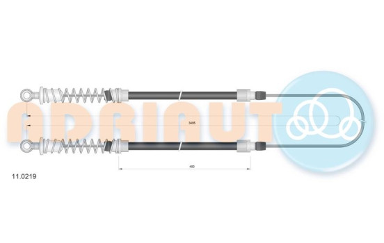 Pull cable, parking brake