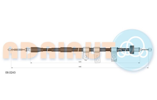 Pull cable, parking brake
