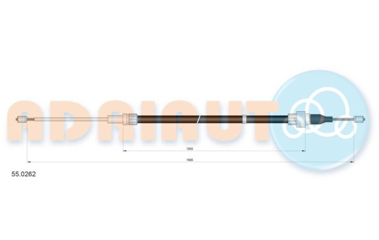 Pull cable, parking brake