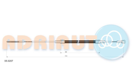 Pull cable, parking brake