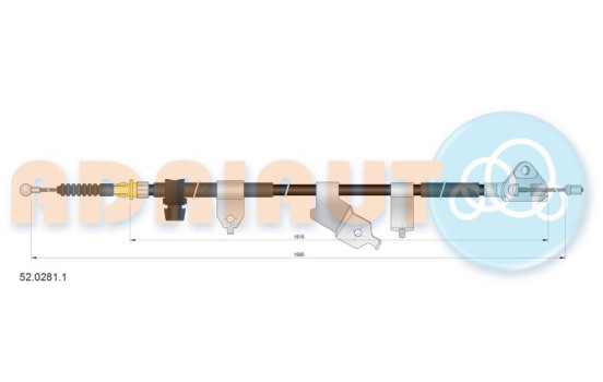 Pull cable, parking brake