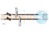 Pull cable, parking brake