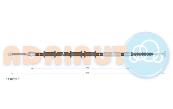 Pull cable, parking brake