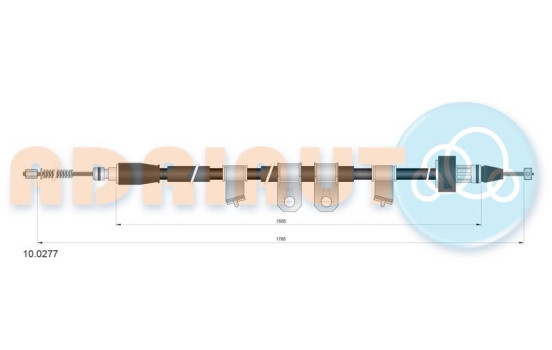 Pull cable, parking brake