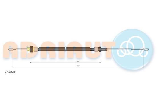 Pull cable, parking brake