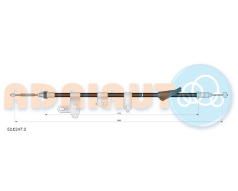 Pull cable, parking brake