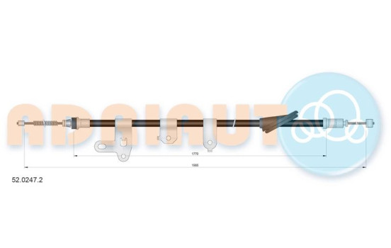 Pull cable, parking brake