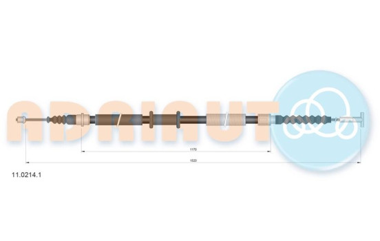 Pull cable, parking brake