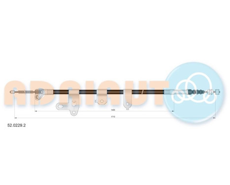 Pull cable, parking brake