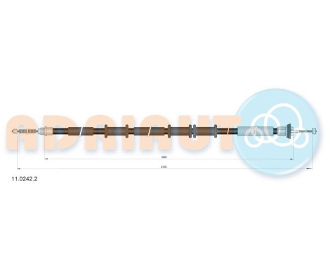 Pull cable, parking brake