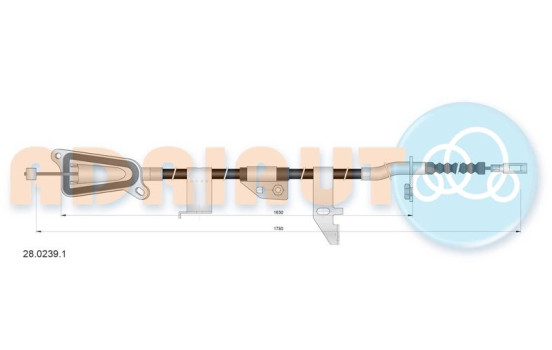 Pull cable, parking brake