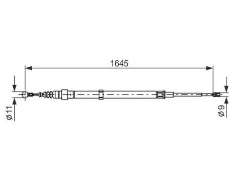 Pull cable, parking brake