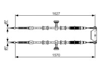 Pull cable, parking brake
