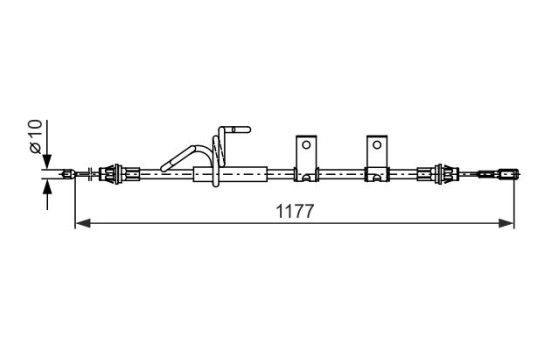 Pull cable, parking brake