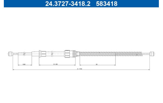 Traction cable, parking brake 24.3727-3418.2 ATE