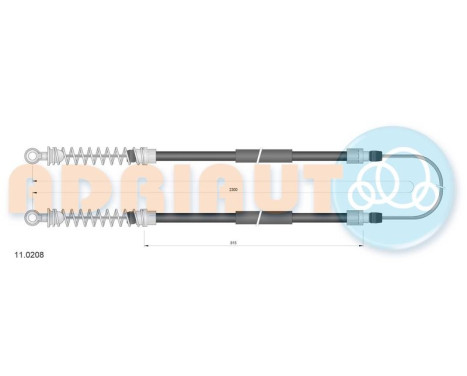 Traction cable, parking brake