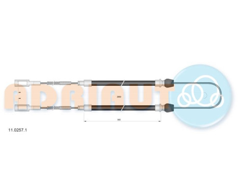 Traction cable, parking brake