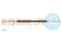 Traction cable, parking brake