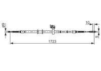 Traction cable, parking brake