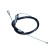 Traction cable, parking brake