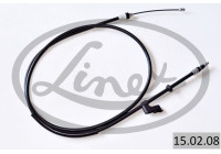 Traction cable, parking brake